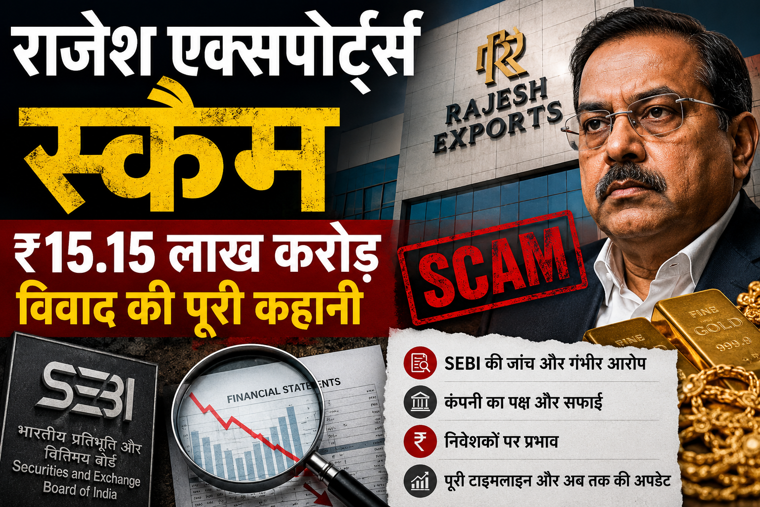 राजेश एक्सपोर्ट्स स्कैम: ₹15.15 लाख करोड़ के कथित वित्तीय घोटाले की पूरी जानकारी